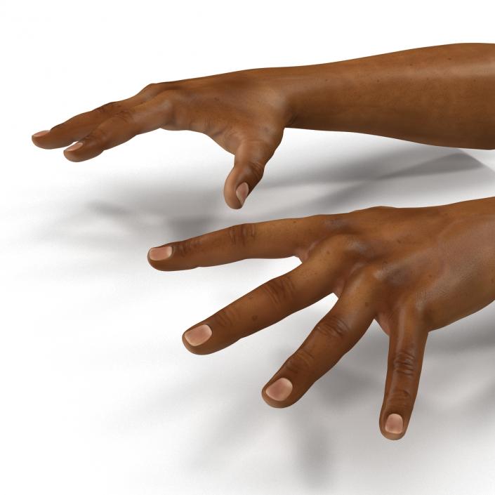 3D African Man Hands 3 Pose 4