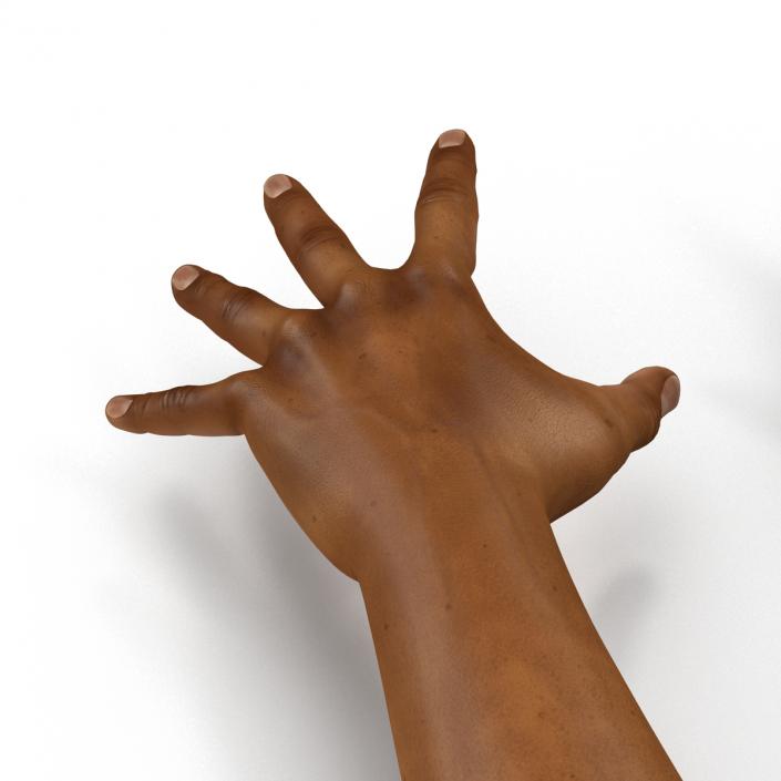 3D African Man Hands 3 Pose 4