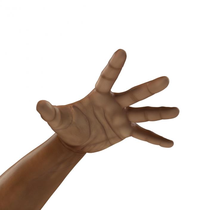 3D African Man Hands 3 Pose 4