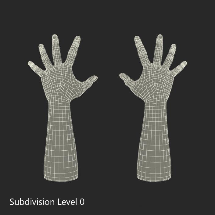 3D African Man Hands 3 Pose 4