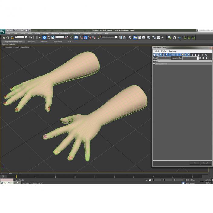 3D African Man Hands 3 Pose 4