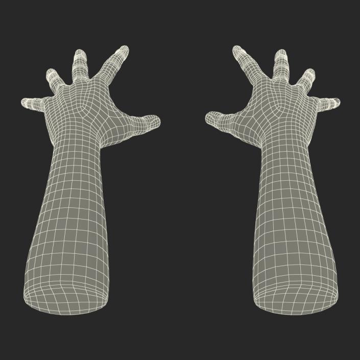 3D African Man Hands 3 Pose 4