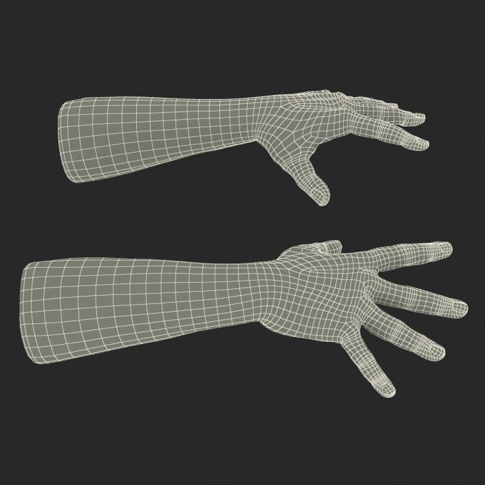 3D African Man Hands 3 Pose 4