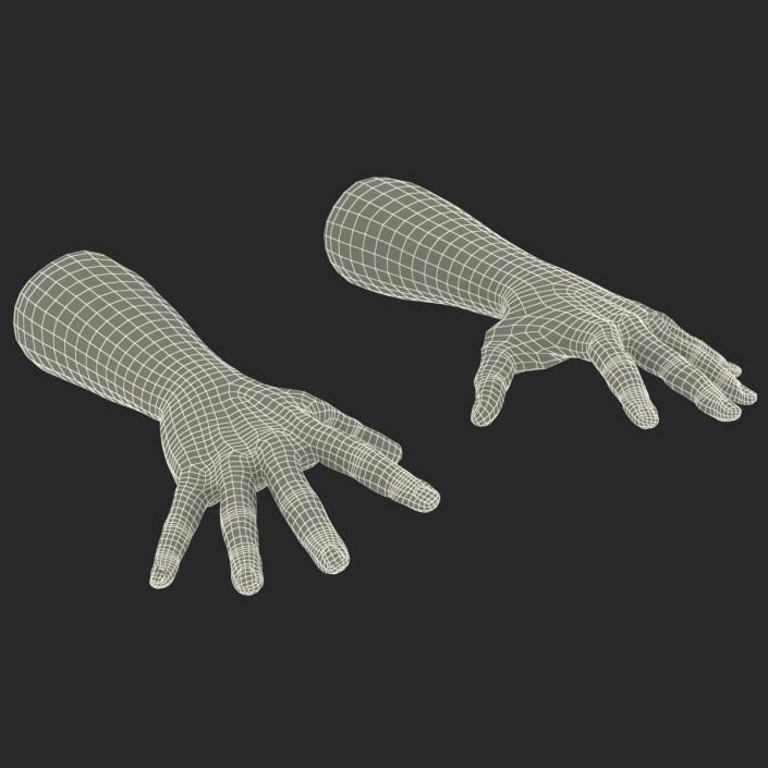 3D African Man Hands 3 Pose 4