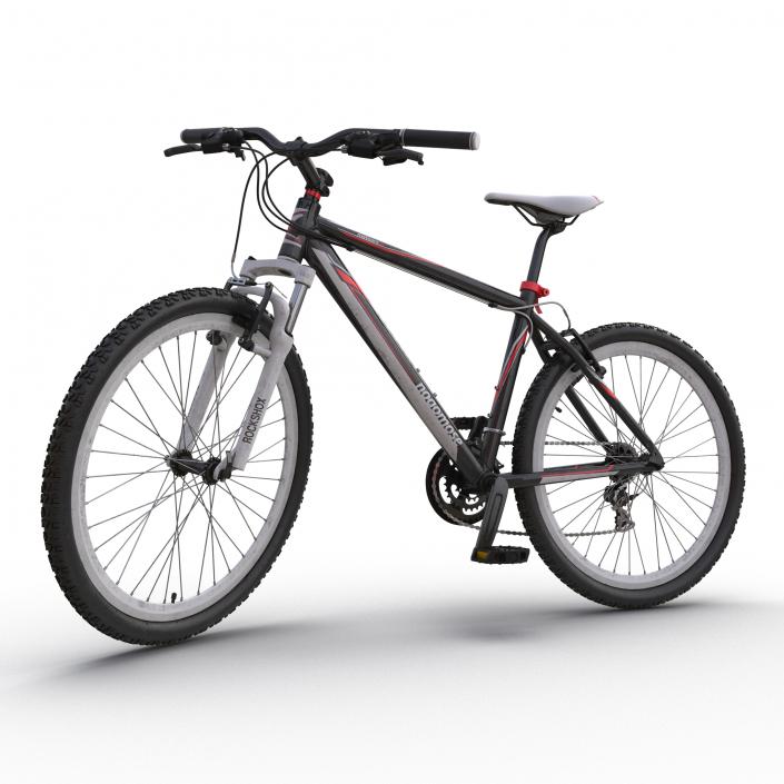 Mountain Bike Red Rigged 3D model