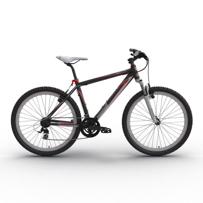 Mountain Bike Red Rigged 3D model