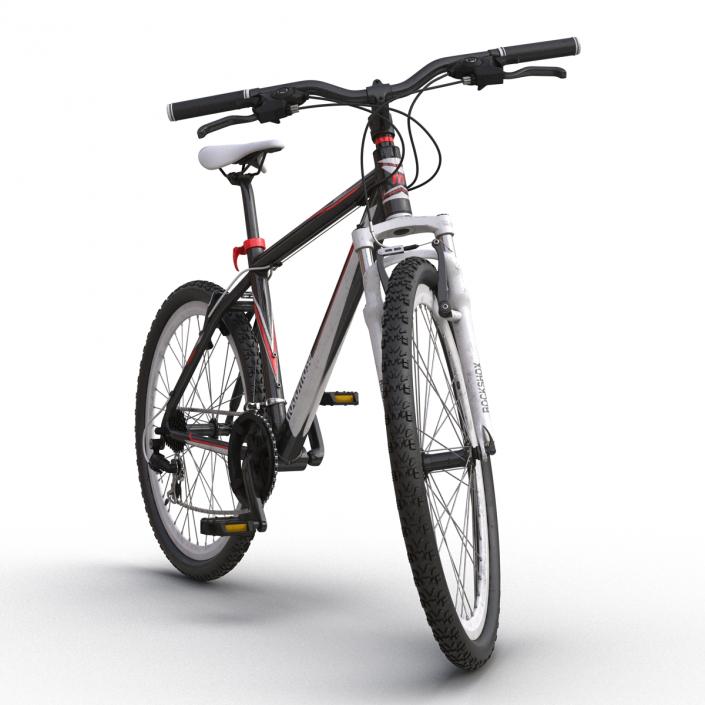 Mountain Bike Red Rigged 3D model