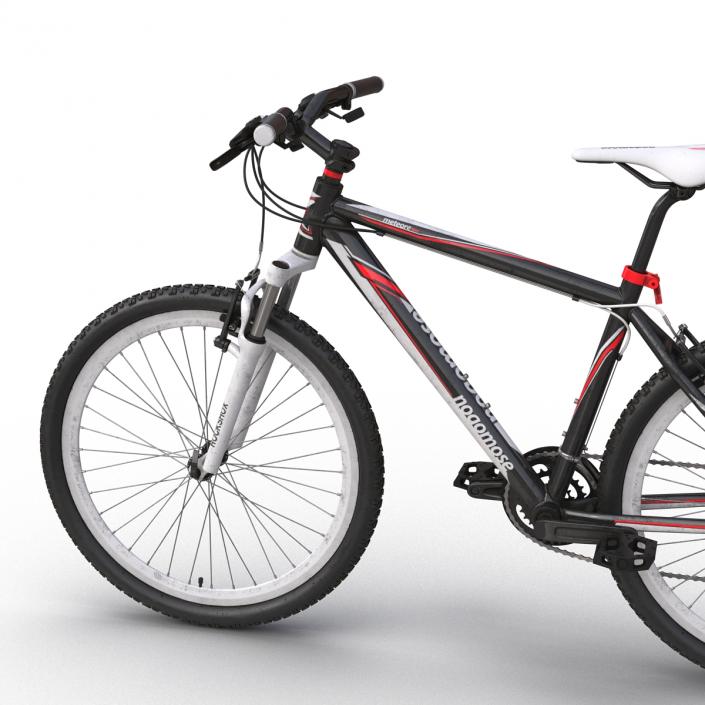 Mountain Bike Red Rigged 3D model