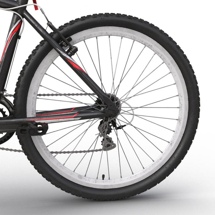 Mountain Bike Red Rigged 3D model