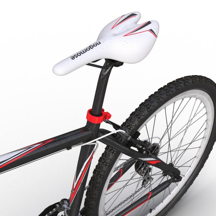 Mountain Bike Red Rigged 3D model