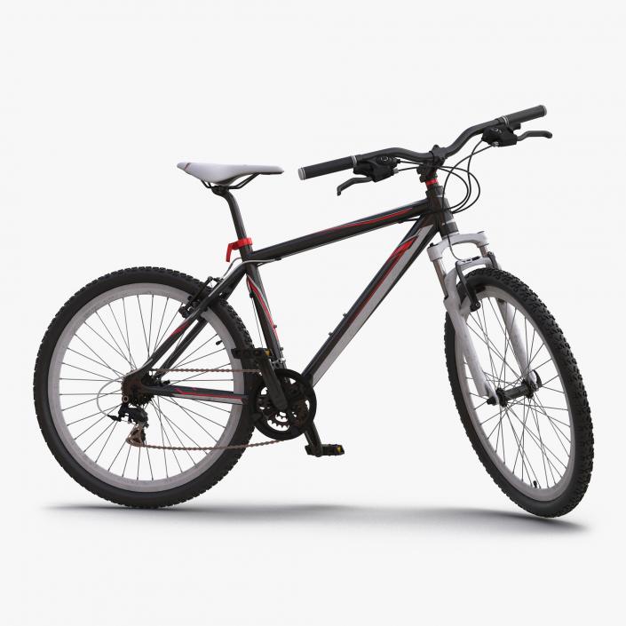 Mountain Bike Generic Red Rigged 3D