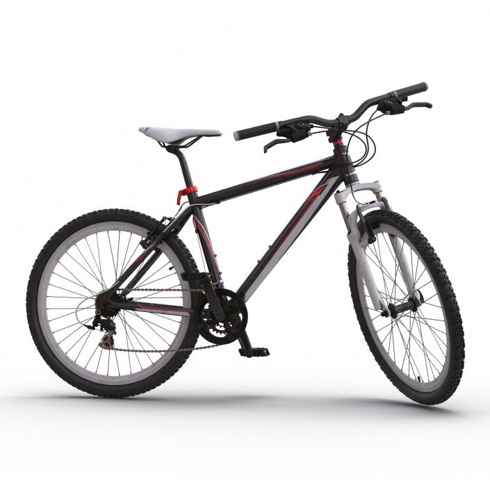 Mountain Bike Generic Red Rigged 3D