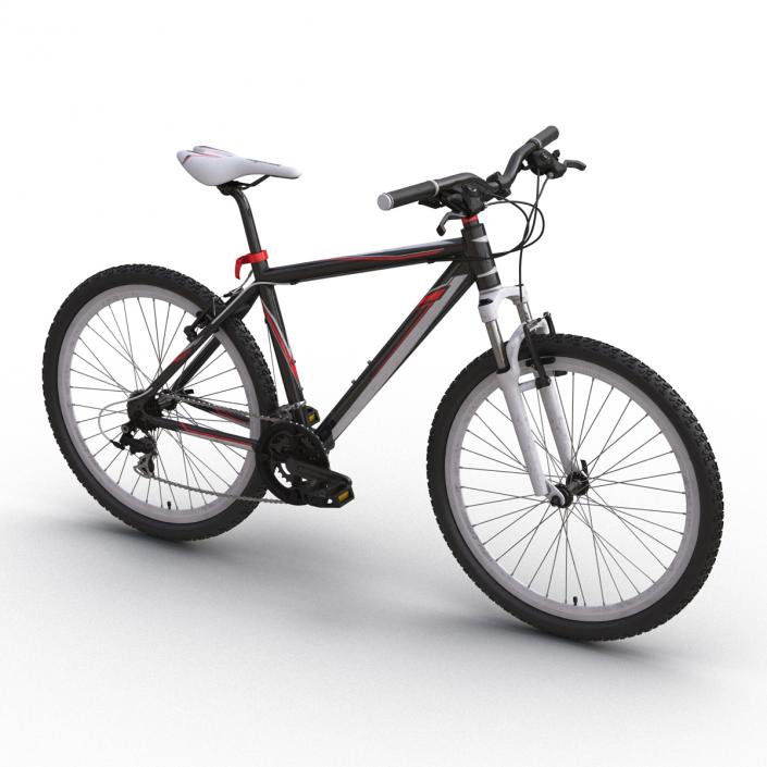 Mountain Bike Generic Red Rigged 3D