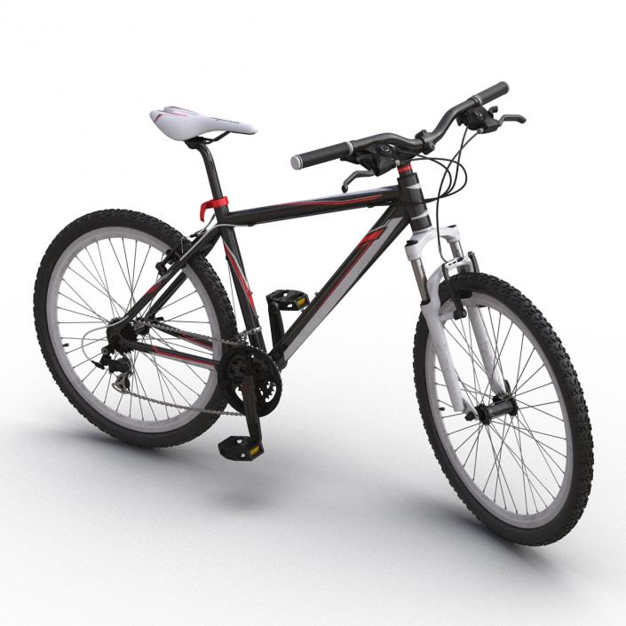 Mountain Bike Generic Red Rigged 3D