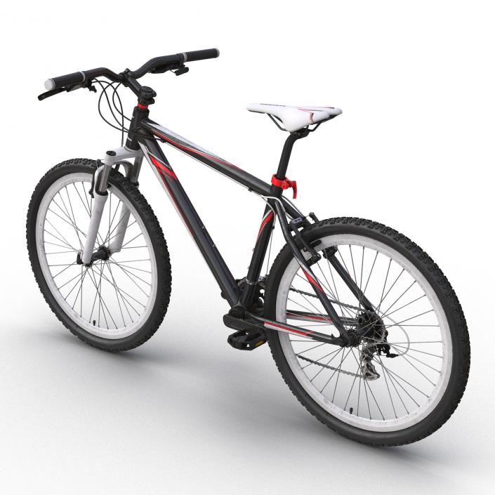 Mountain Bike Generic Red Rigged 3D