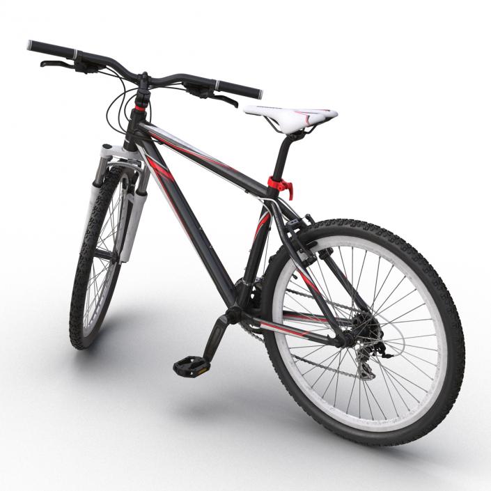 Mountain Bike Generic Red Rigged 3D