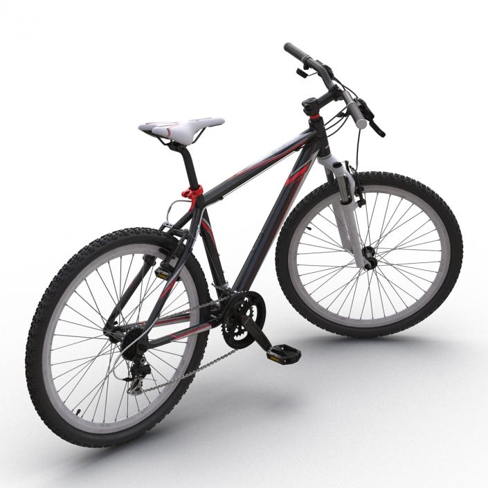 Mountain Bike Generic Red Rigged 3D