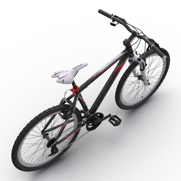 Mountain Bike Generic Red Rigged 3D