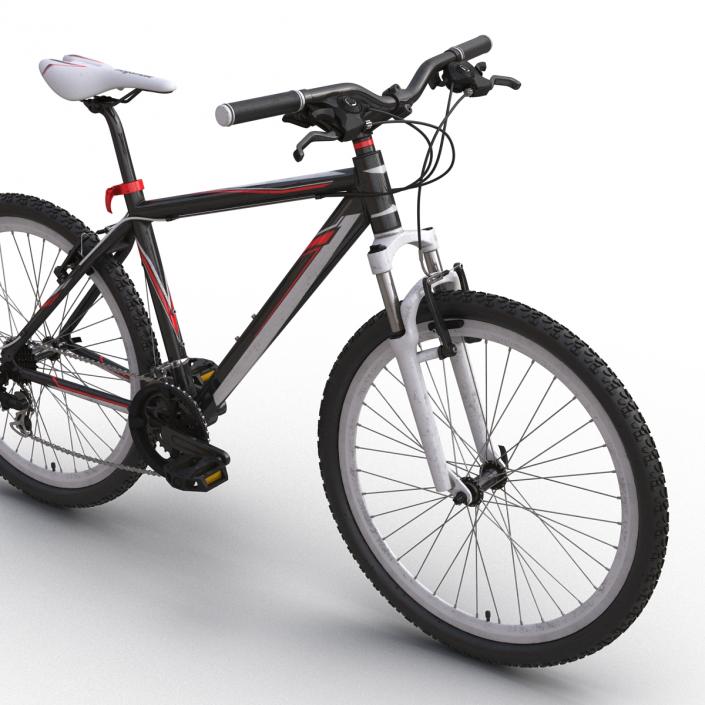 Mountain Bike Generic Red Rigged 3D