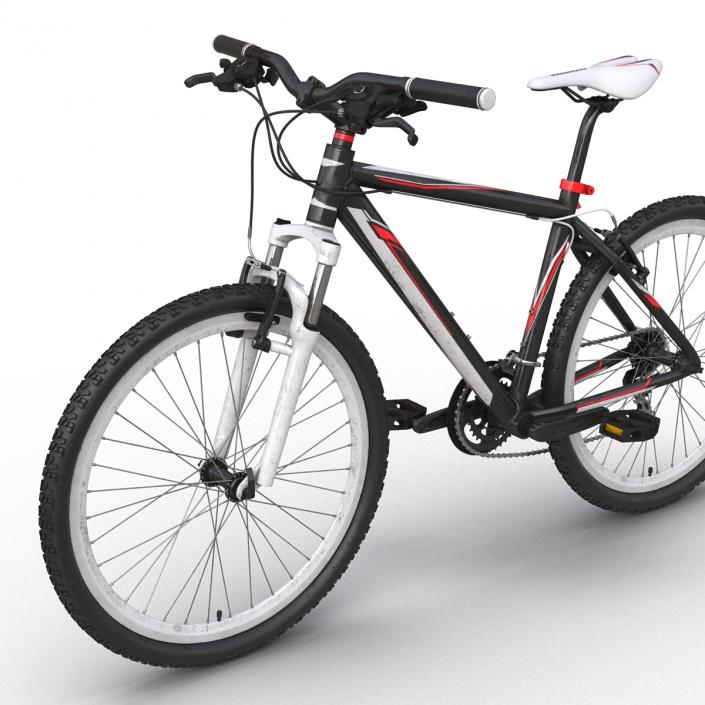 Mountain Bike Generic Red Rigged 3D