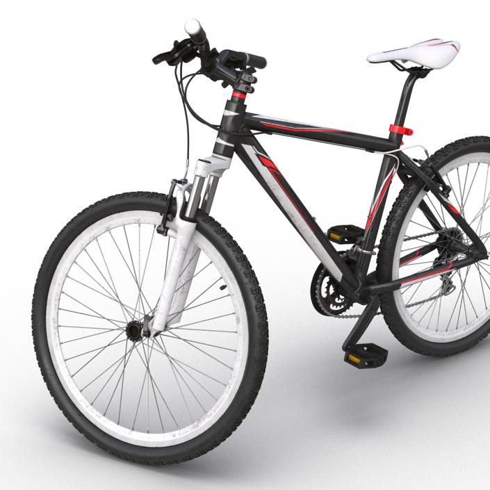 Mountain Bike Generic Red Rigged 3D