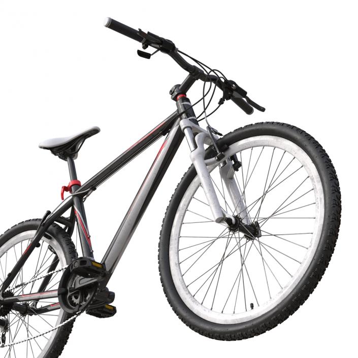 Mountain Bike Generic Red Rigged 3D