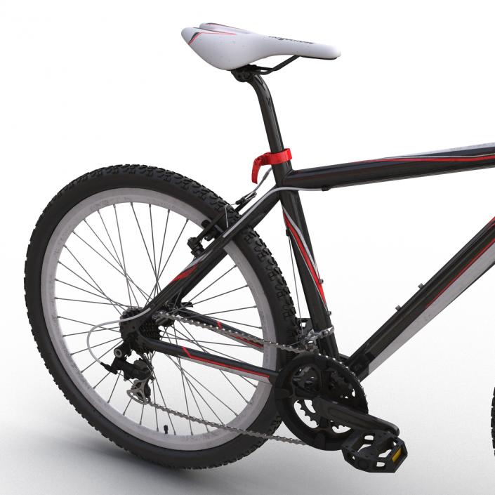 Mountain Bike Generic Red Rigged 3D