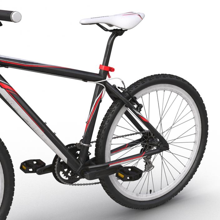 Mountain Bike Generic Red Rigged 3D