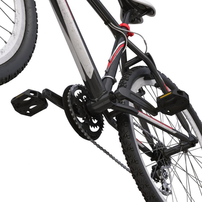 Mountain Bike Generic Red Rigged 3D