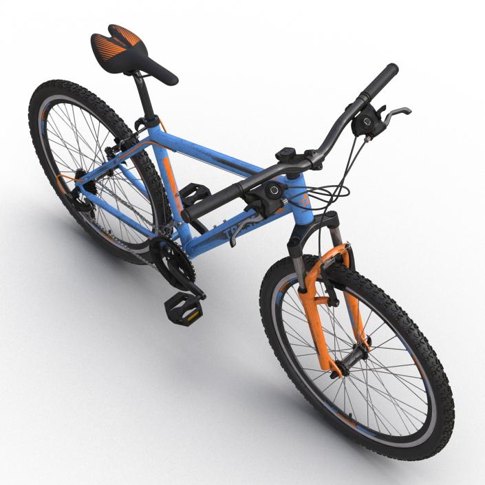 3D model Mountain Bike Blue Rigged