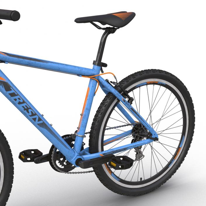 3D model Mountain Bike Blue Rigged