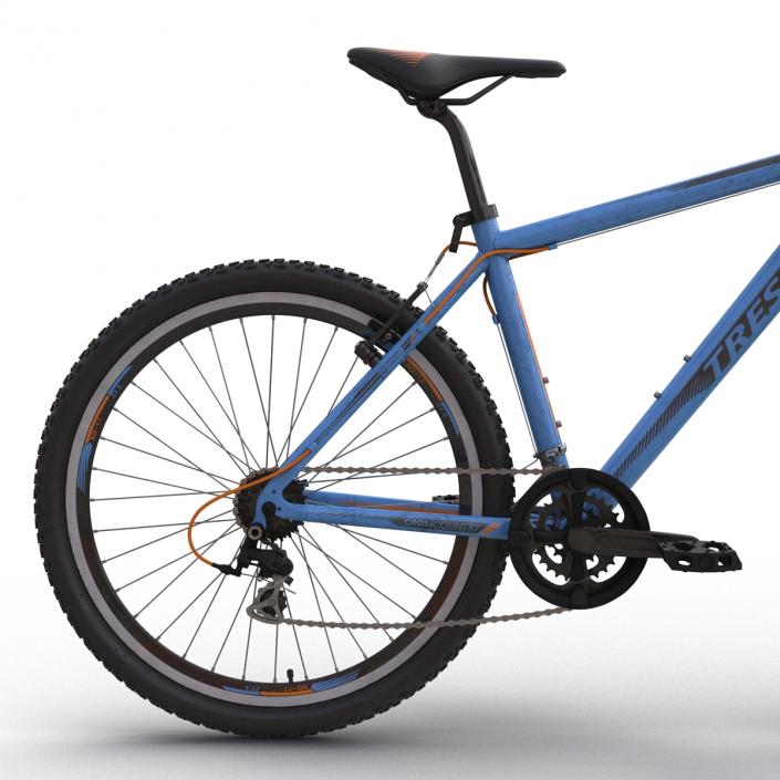 3D model Mountain Bike Blue Rigged