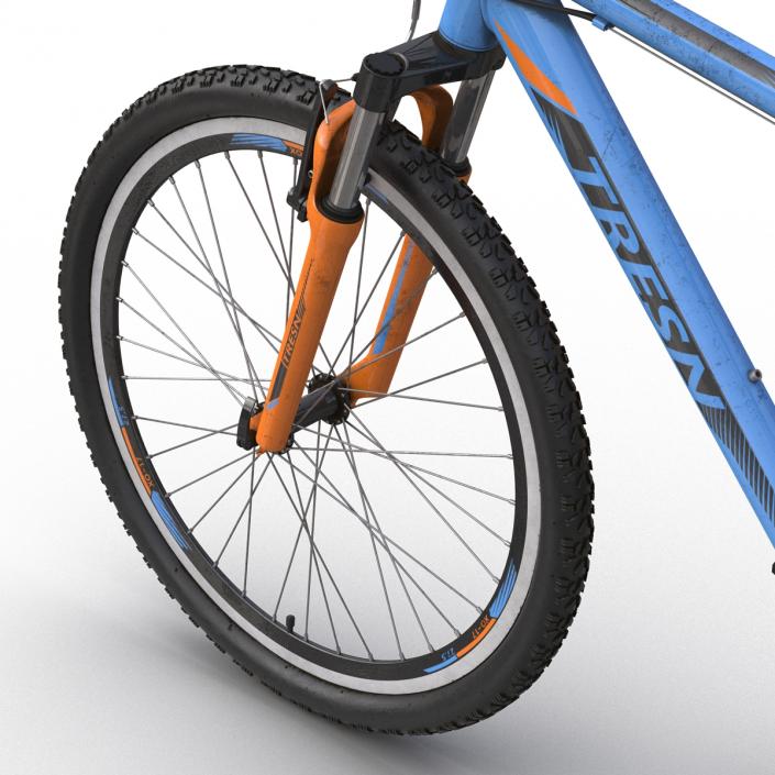 3D model Mountain Bike Blue Rigged