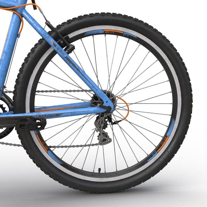 3D model Mountain Bike Blue Rigged