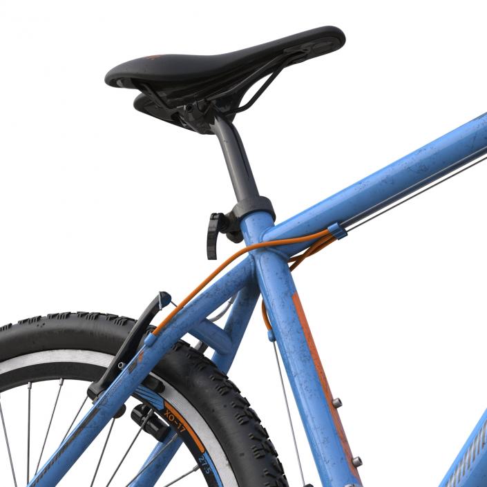 3D model Mountain Bike Blue Rigged