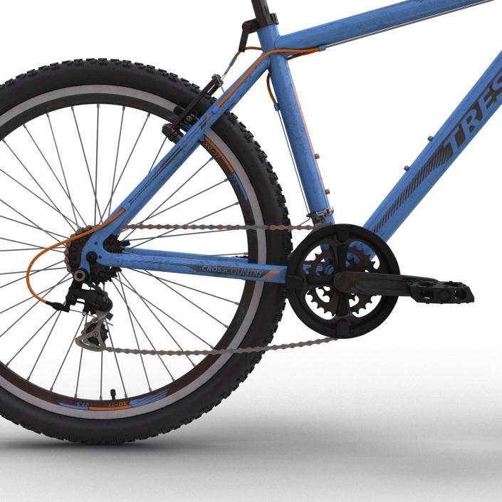 3D model Mountain Bike Blue Rigged