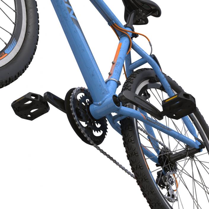 3D model Mountain Bike Blue Rigged