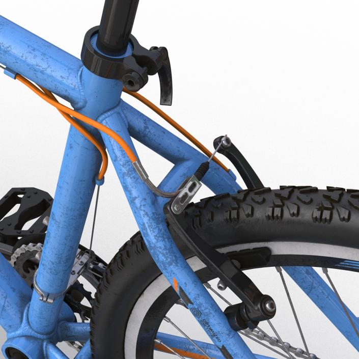 3D model Mountain Bike Blue Rigged