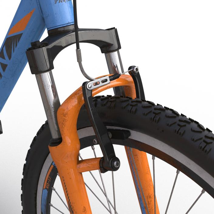 3D model Mountain Bike Blue Rigged