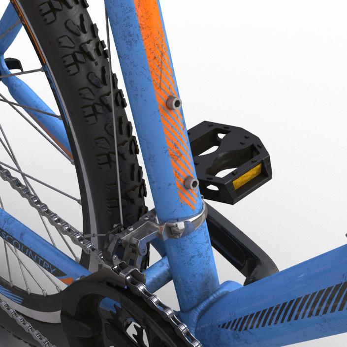 3D model Mountain Bike Blue Rigged