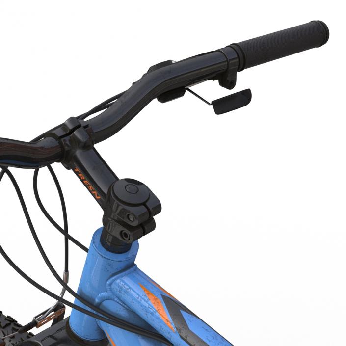 3D model Mountain Bike Blue Rigged