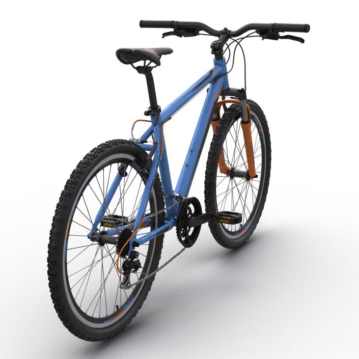 3D Mountain Bike Generic Blue Rigged model