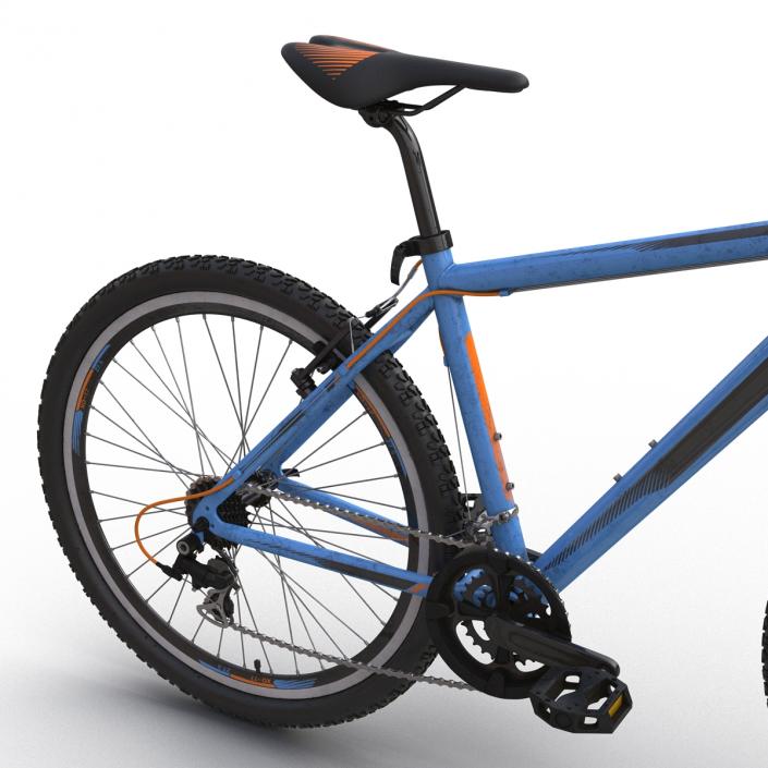 3D Mountain Bike Generic Blue Rigged model