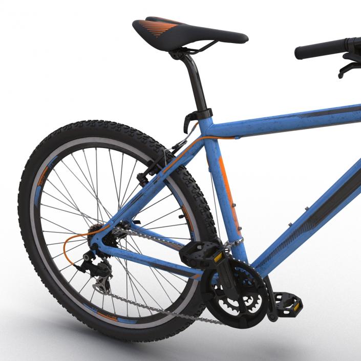 3D Mountain Bike Generic Blue Rigged model