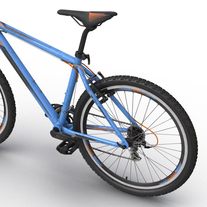 3D Mountain Bike Generic Blue Rigged model