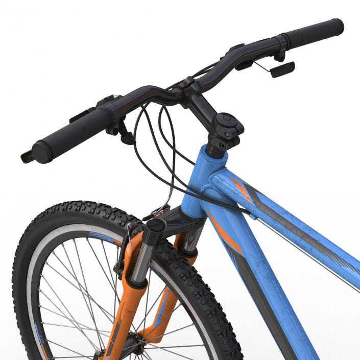 3D Mountain Bike Generic Blue Rigged model