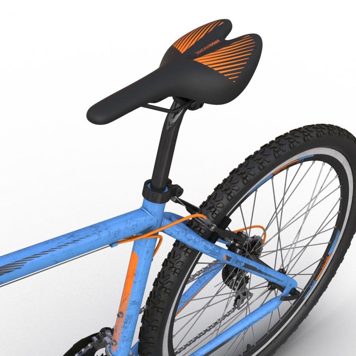 3D Mountain Bike Generic Blue Rigged model