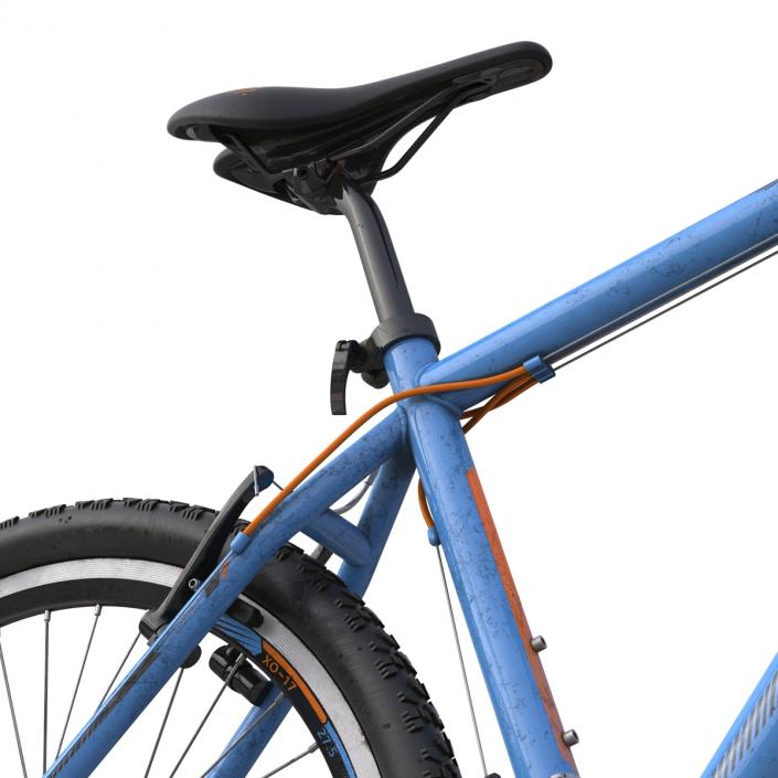 3D Mountain Bike Generic Blue Rigged model