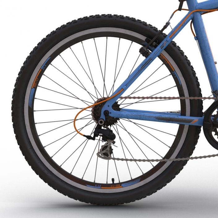 3D Mountain Bike Generic Blue Rigged model