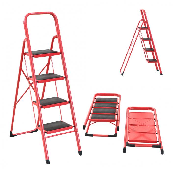 3D model Step Ladder Set